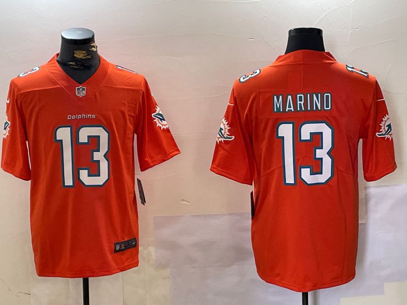 Men Miami Dolphins #13 Marino Orange 2024 Nike Limited NFL Jersey style 4->dallas cowboys->NFL Jersey
